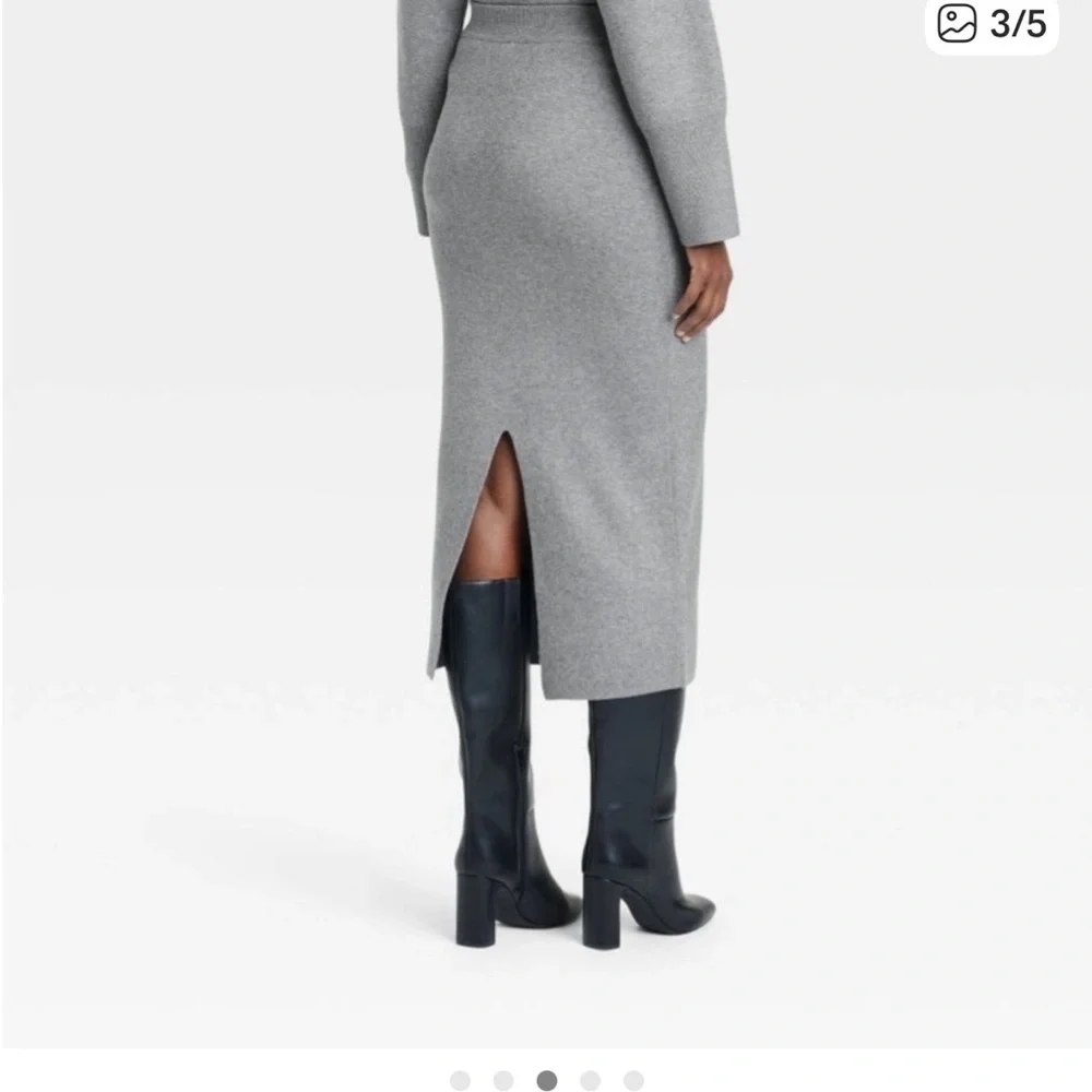 NWOT A New Day Dark Gray Knit Sweater Skirt - NWOT W4